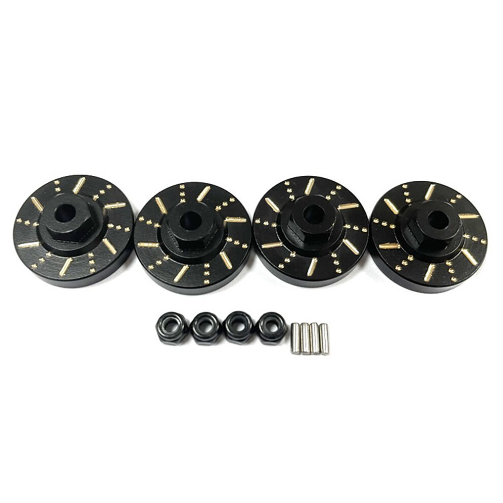 For 1/18 Scale Fms Eazyrc Rochobby Brass Wheel Hex Adapter Axle Counterweight Brake Disc Rc Car Upgrade Parts, Black 6032982865593