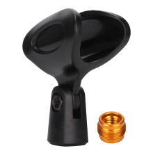 Adjustable Mic Clip With Screw Adapter Included Universal Microphone Clips Rubber Strain Relief Metal Nut Adapters Industry Standard Audio