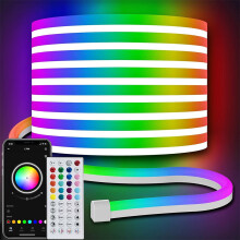 LED Neon Strip Lights 10M RGB Waterproof Flexible Rope Light with APP Control