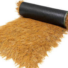 Waterproof Synthetic Thatch Roofing Roll, Lifelike Faux Palm Grass for Tiki Bar, 1x8m