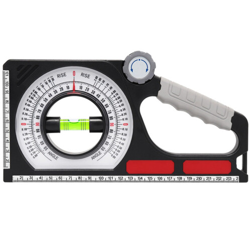 Emboadlie Portable Mechanical Inclinometer Magnetic Angle Meter Protractor Universal Slope Ruler Construction Black