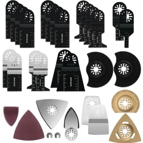 Carbide Blade and Scraper Blade Kit, Universal Compatible System with Precision Cutting Scale and Durable Oscillating Tool Blades, Multitool Bi-Metal