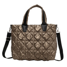 Dámska prešívaná kabelka s nastaviteľným ramenným popruhom, mäkká polstrovaná ľahká crossbody taška, vodeodolný odolný nylon
