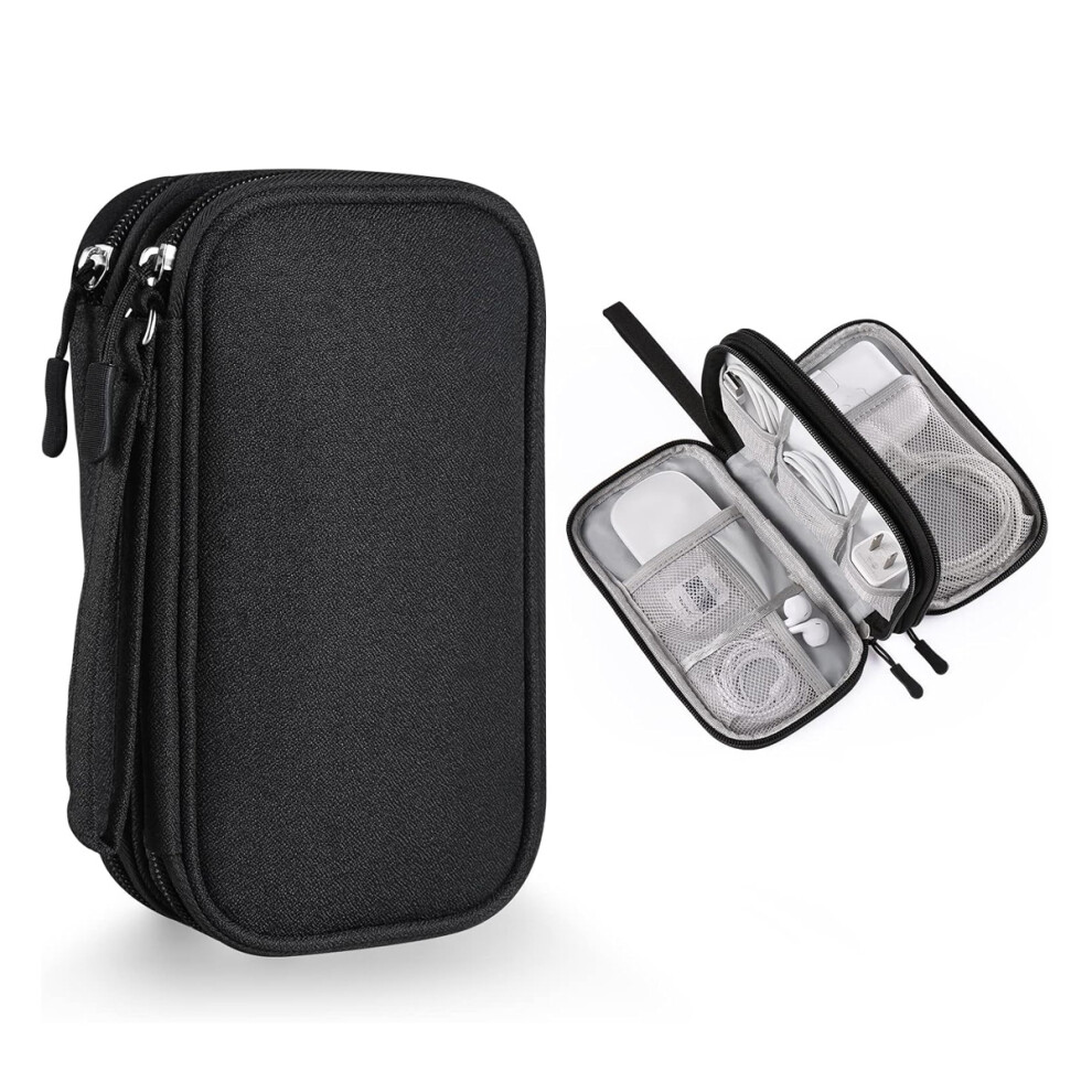 Portable Cord Organizer Pouch, Easy To Carry Cord Organizer With Lanyard And Dual Compartments, Waterproof Storage Bag For Earphones Chargers Usb 9009791635706