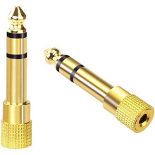 Stereo audio jack adaptér pre gitarový zosilňovač, adaptér gitarového zosilňovača s vysokou kvalitou zvuku, 6,35 mm (1/4") až 3,5 mm (1/8")