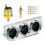 In1Triple Auto Gauge Meter Kit Ταμπλό Βολτόμετρο Θερμοκρασία Νερού Πίεσης Λαδιού για 6