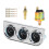 In1Triple Auto Gauge Meter Kit Ταμπλό Βολτόμετρο Θερμοκρασία Νερού Πίεσης Λαδιού για 7