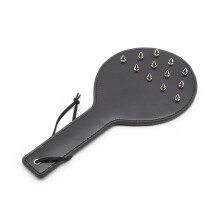 Sex Toys BDSM Whip for Beginners Leather SingleSided Rivet Spanking Paddle for Couples Cosplay, Black