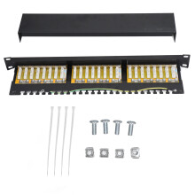 24-Port-Patchpanel, geschirmtes