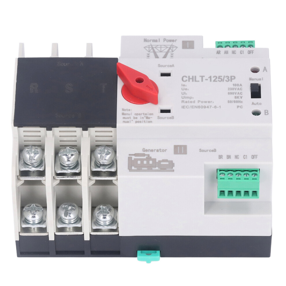 3P Dual Power Automatic Transfer Switch 230V Flame Retardant 50Ka 6931381854422