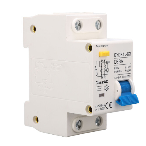 Leckageschutz-Luftschalter 63A 30mA 6KA 1P+N