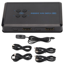 4-Port-HDMI-Umschalter für vielseitige Anschlussmöglichkeiten, einfaches Umschalten zwischen Geräten, flüssige Grafikdarstellung mit hoher