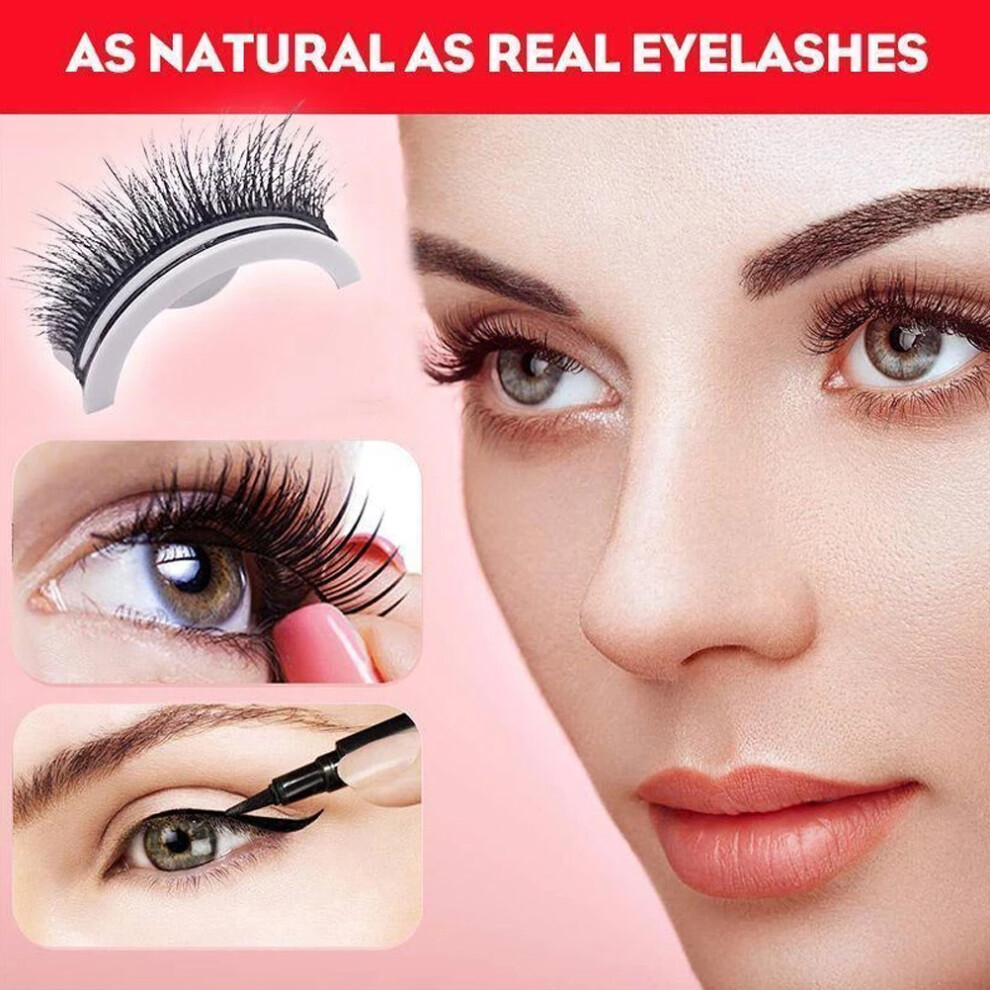 Reusable Self Adhesive False Eyelashes Waterproof No Glue Needed Long Extension
