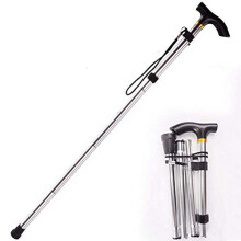 Folding Walking Cane Adjustable Height Lightweight Aluminum with Ergonomic THandle for Seniors