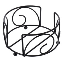 Round Coaster Holder Iron Metal Rack For Kitchen, Coaster Organizer For Drinks, Space Saving, Fits Standard Coasters