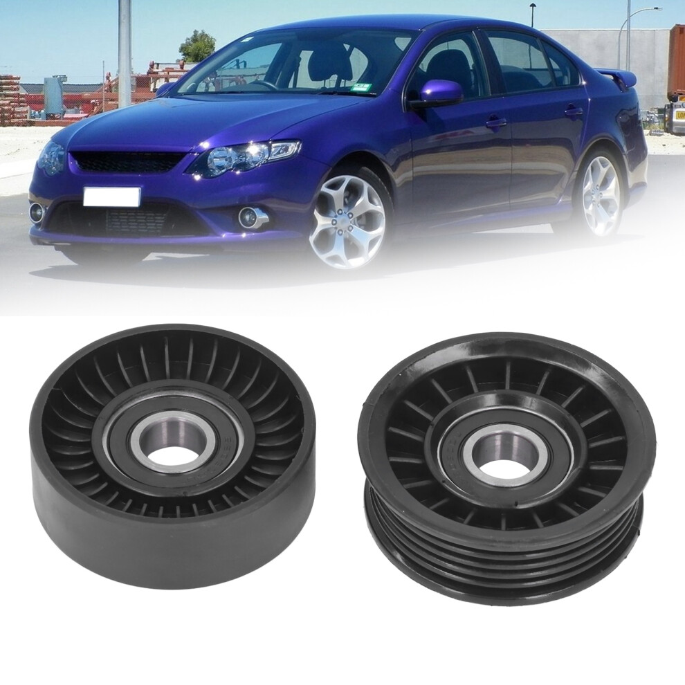 2 Pcs Drive Belt Idler Pulley Set For Au Ba Bf Nf Nl Falcon Fairlane 1995-2007 4911376545261