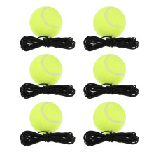 Tennis Training Ball With String, 6 Pack Self Practice Tool, Solo Tennis Training Equipment, Yellow