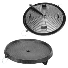 Aluminium-Grillplatte mit Öleinfüllung, 32 cm, leichte Reinigung, gleichmäßige Hitzeverteilung