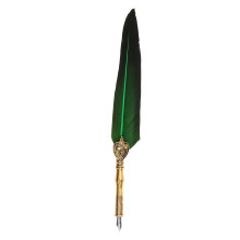 Federkiel Vintage Füllfederhalter Stahl Grün Schreibfeder Kratzfest Elegantes Finish
