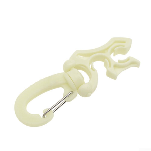 Diving Hose Clips 3Pack, Glow In The Dark With Snap Hooks, For Secure Octopus Storage