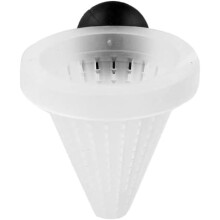 Automatic Fish Feeder Cone Shape Aquarium Worm Dispenser with Secure Suction Cup 7cm White