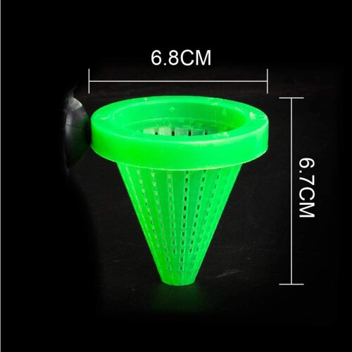 Automatic Fish Feeder Cone Shape Aquarium Worm Dispenser with Secure Suction Cup 7cm White 1