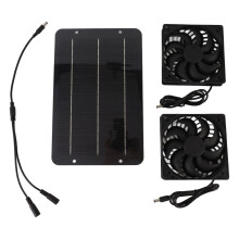 Solar Powered 10W Fan Kit for Chicken Coops & Greenhouses with Dual Fans & Net
