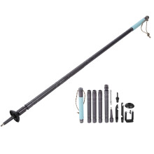 Hiking Walking Staff Adjustable Outdoor Multitool Gear Trekking Pole Heavy Duty Lightweight Aluminum Alloy Unbreakable Shock Absorbing Bend Resistant