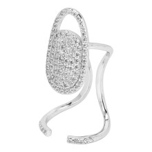 Weiße Nagelüberzüge Ringe Verstellbar Kupfer, 3x1,5cm Schmuck