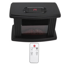 Elektrisk kaminsimulator Mini-värmeenhet för skrivbord med realistisk LED-vedflameffekt och tyst drift för inomhusbruk, justerbar design