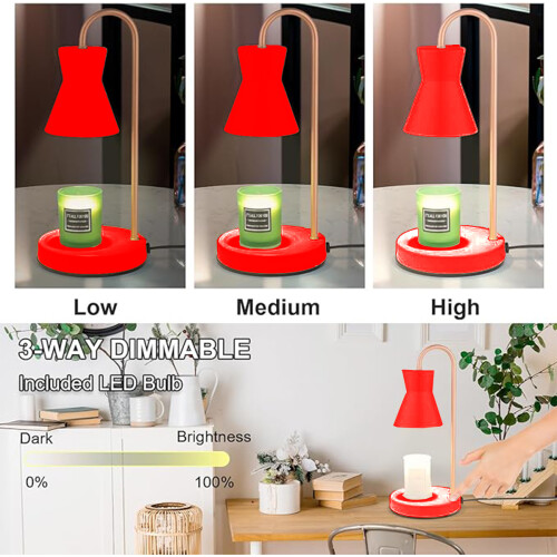 Aromatherapy Candle Warmer Lamp with Multifunctional Aromatherapy Night Light, Wax Melting Using Light Source Heat, Adjustable Switch for Dimmable 2