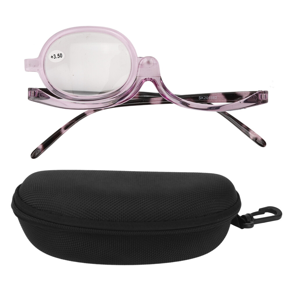 Cosmetic Reading Glasses, Rotating Single Lens Readers with Magnification Range, Flip Up Magnifying Makeup Reading Glasses with Stylish and