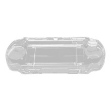 Capa protetora transparente para PSP 2000/3000 com design à prova de choque e parte traseira antiderrapante, capa rígida com suporte para filmes.