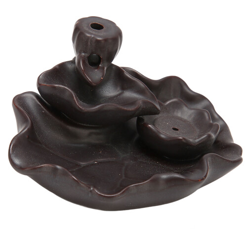 Purple Sand Backflow Incense Holder Waterfall Meditation Decor 1