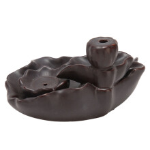 Purple Sand Backflow Incense Holder Waterfall Meditation Decor