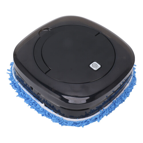 Automatic Floor Mopping Robot 23x23x6cm, 2400mAh Battery, Black
