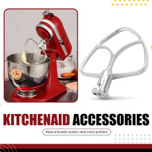Roestvrijstalen Platte Roerder voor  4,5-5 Quart Keukenmixer met Kantelbare Kop, Vaatwasmachinebestendig