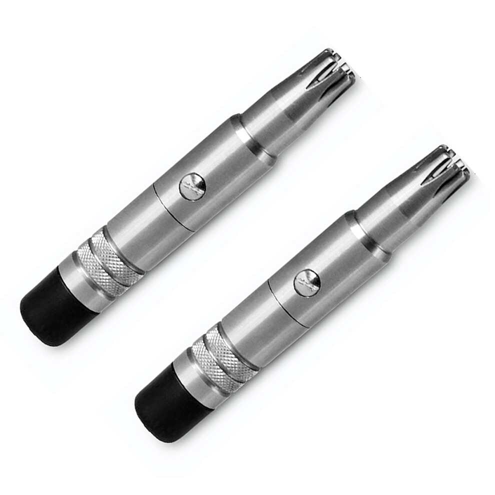 2Pcs Manual Nose Hair Trimmer Nostril Shaving Cleaners Portable Nose Hair Trimmer
