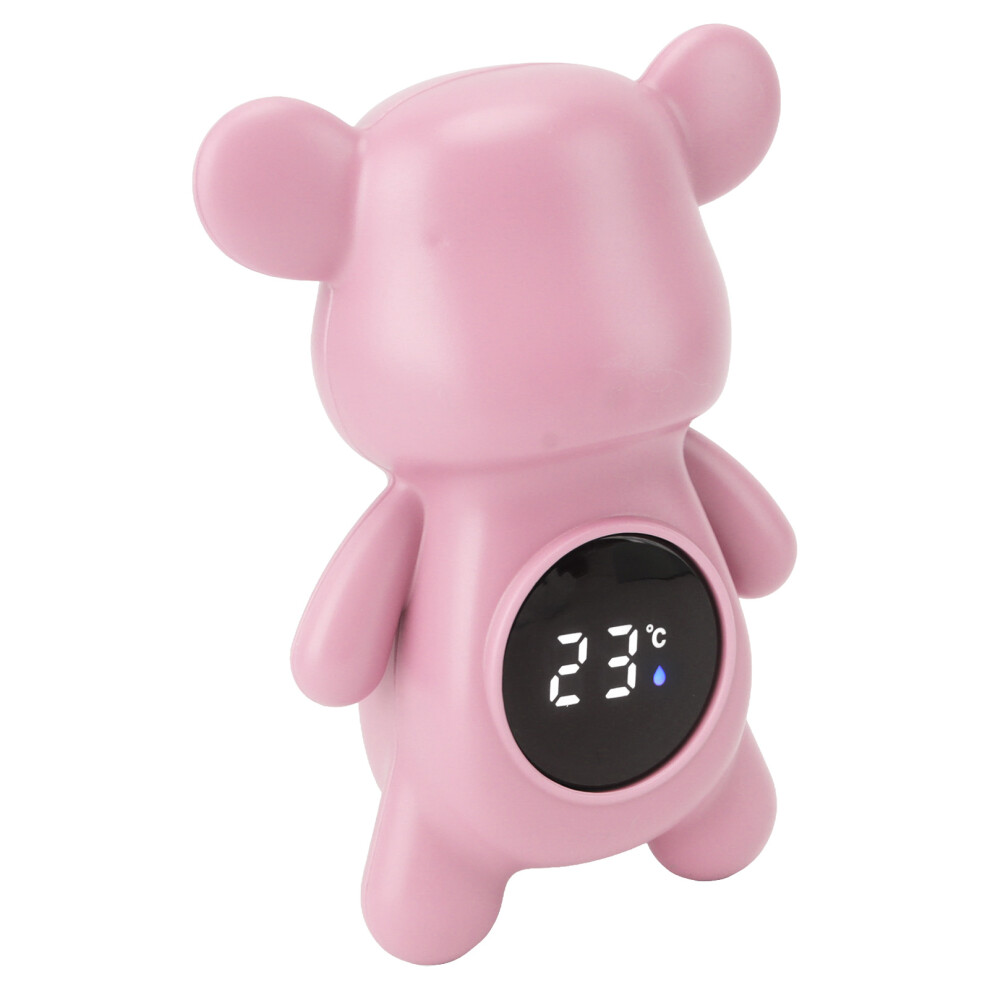 Digital Baby Bath Thermometer Bear Shape, Room Temp, Pink