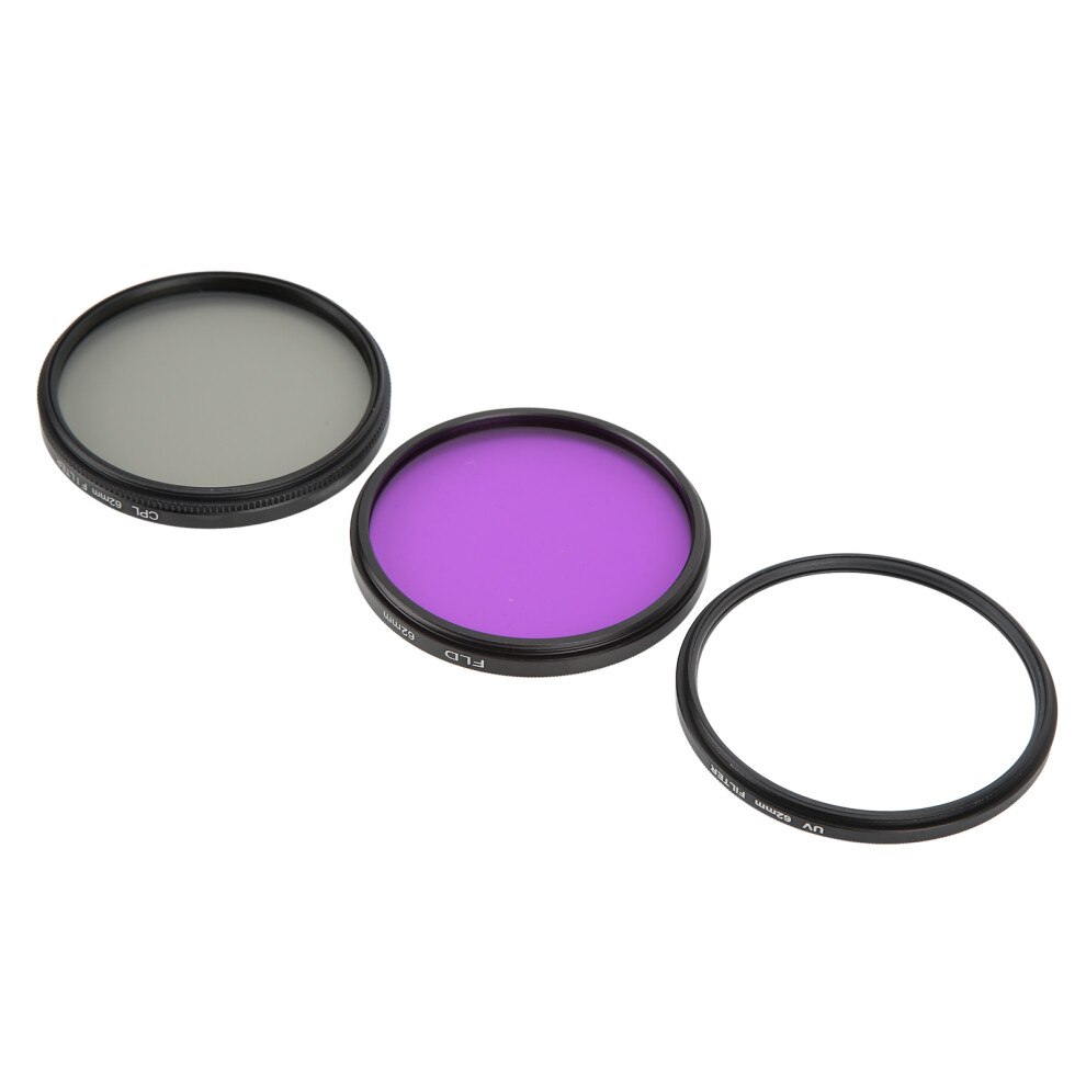 High-Quality 62Mm Filter Kit: Uv Cpl Polarizer Fld For Slr Purple 5061376553519