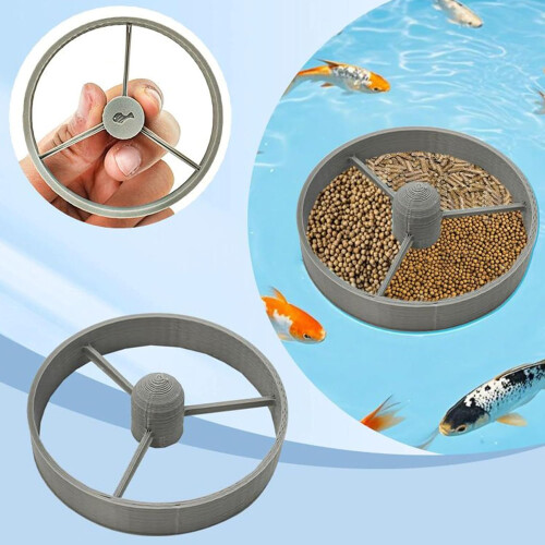 Fish Feeding Ring Floating Fish Feeder 3D Printed WarpResistant Aquarium and Pond Accessory 2