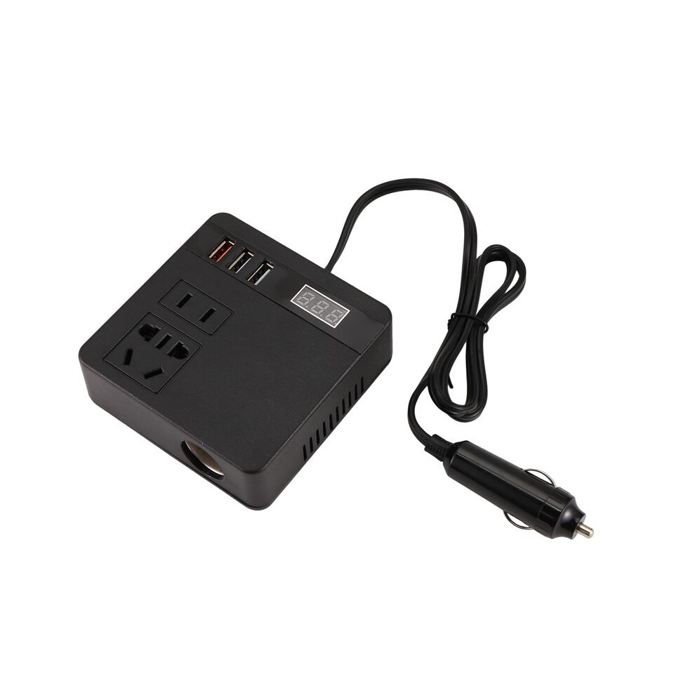 300W Power Inverters 12V/24V Inverter 3 Usb Car Charge Battery Quick Charge Converter Accessories Us Plug Black 6032906949620