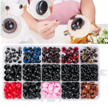 Safety Eyes And Noses For Doll Craft Making, Washers Included Assorted Sizes Plastic Safety Eyes With Smooth Surface, Premium Material Durable