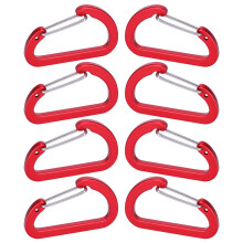 Clips de mosquetón con cierre de alambre para accesorios de camping. Usos versátiles. Gancho de aluminio duradero y ligero de grado aeronáutico.