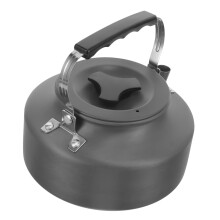 Portable Camping Kettle Aluminum Oxide Coated 1L For Boiling Water Tea Coffee Lightweight Hiking