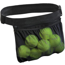 UK Tennis Ball Holder Adjustable Waist Bag Sweatproof Oxford Cloth Mesh Pouch for 6-8 Tennis or 10-20 Golf Balls Black