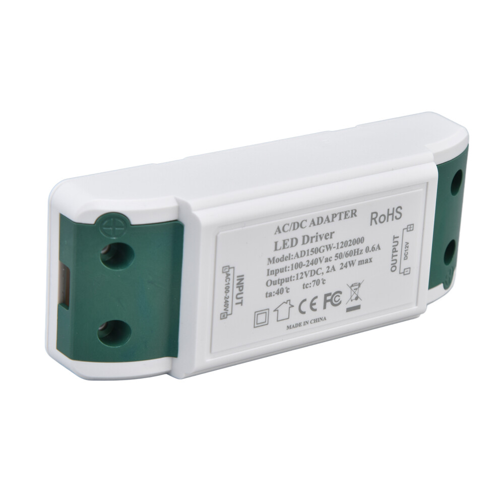 24W 12V Led Power Transformer 2A For Led Strip & Cabinet Ing Ac100-240V Light 7891376560150
