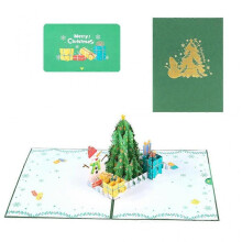 Christmas Blessing Card Set 3D Greeting Cards with DIY Message & Envelope Festive Decorations Christmas Celebration