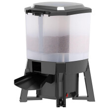 Solar Fish Feeder 6L Large Capacity Solar Powered Automatic Pond Feeder with Waterproof Design