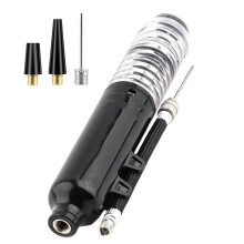 Sports Ball Air Pump - Manual Handball Pump for Basketball, Football, Volleyball - Compact Labour-Saving Design, Black